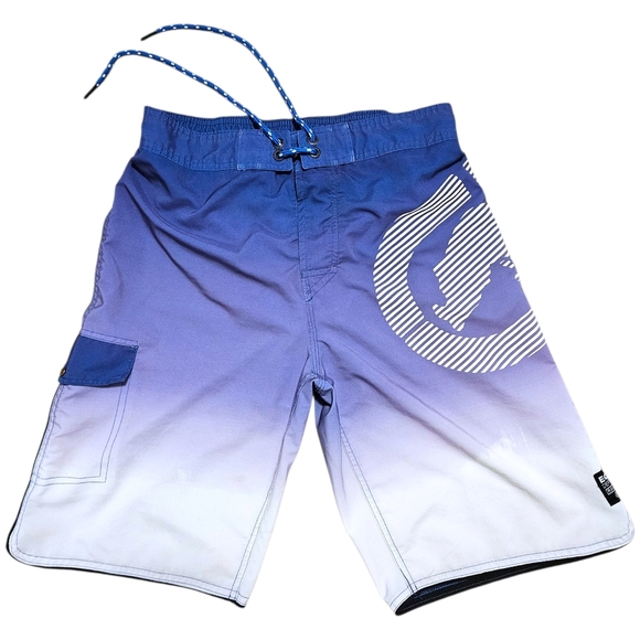 Ecko Unltd Men’s Board Shorts Size M 30” Waist Blue Gradient Swim Trunks y2k - Picture 3 of 16